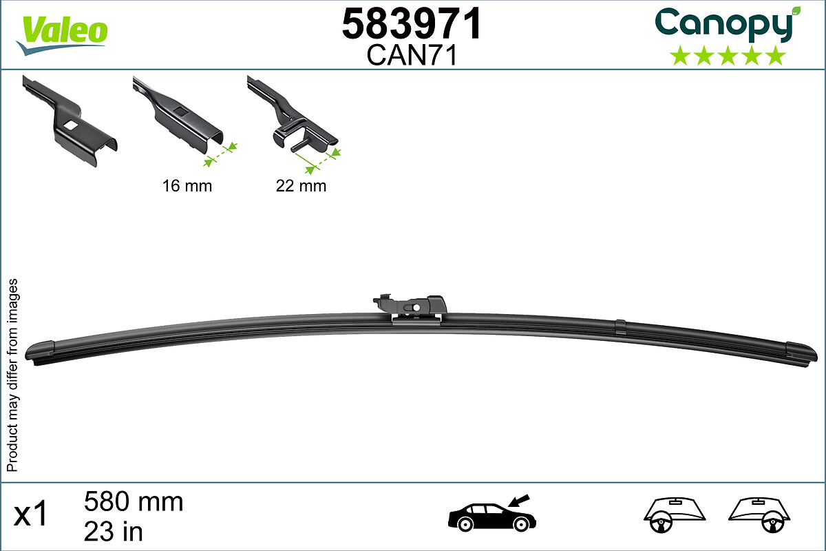 VALEO 1011107007 VL583971 - Ablaktörlő lapát